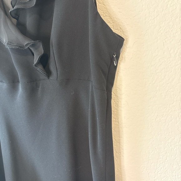 Robbie Bee Black Ruffled Collar Dress - Picture 4 of 6